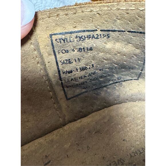 SHYANNE‎ Woven Stripe Brown Leather Slip On Moc Toe Casual Shoes size 11 - Picture 10 of 10